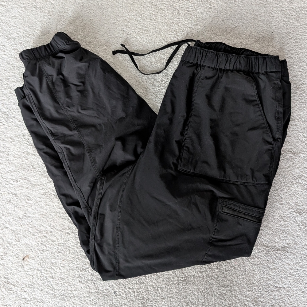 Sz 18W Womens Black Eddie Bauer Fleece Lined Cargo Jogger